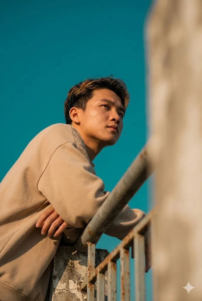 Ditepi pantai di atas dermaga