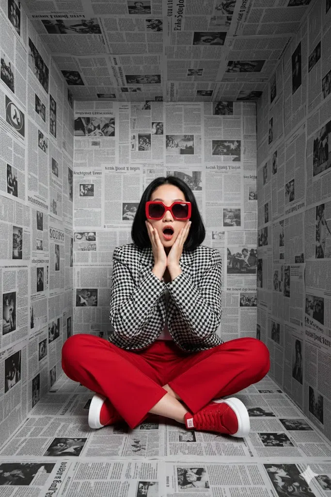 portrait of a young woman sitting