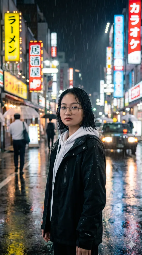 Tokyo Rain Street Cinematic